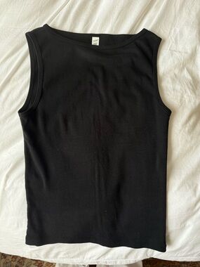 Los Angeles Apparel Black Boatneck Top